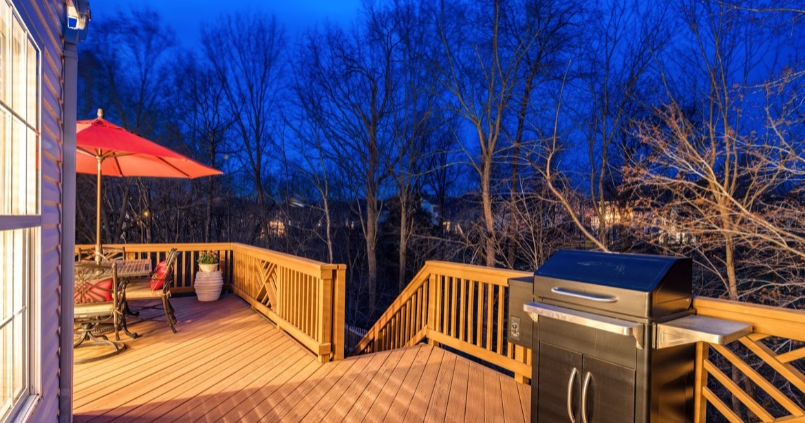 Garrell Group Real Estate 43168 Malloch Pl web 02 Back Deck Night Shoot